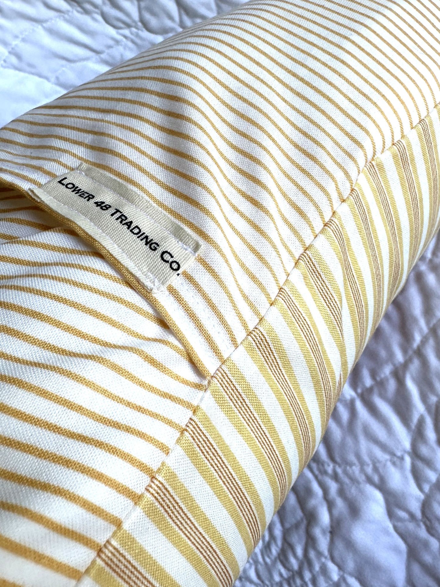 New York NYC Vintage Pennant on New Yellow Woven Throw Pillow