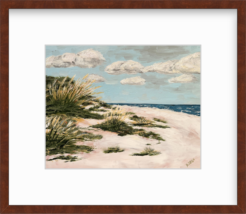 North Carolina Outer Banks Beach Dunes Painting Giclee Print