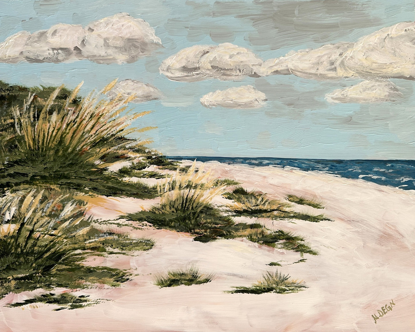 North Carolina Outer Banks Beach Dunes Painting Giclee Print