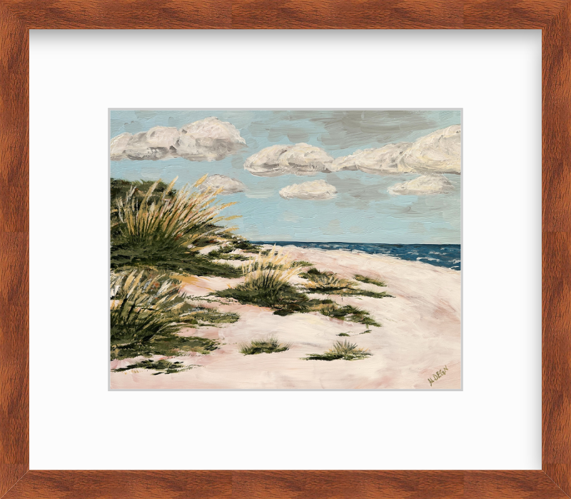 North Carolina Outer Banks Beach Dunes Painting Giclee Print