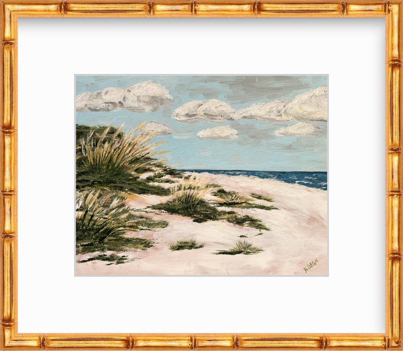 North Carolina Outer Banks Beach Dunes Painting Giclee Print