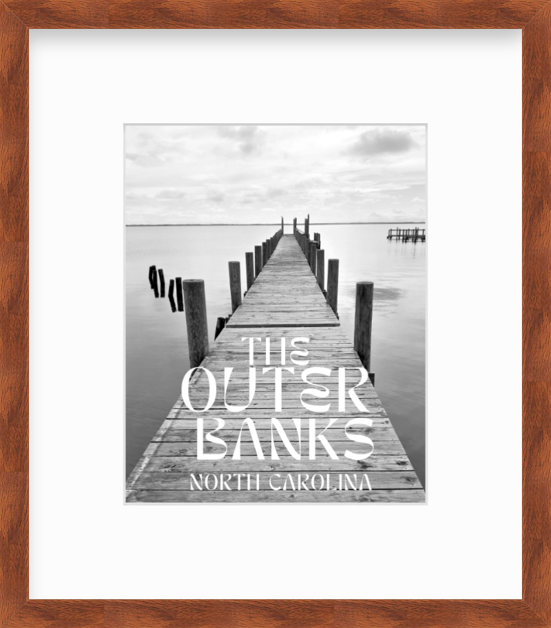 North Carolina Outer Banks Dock at Duck Giclee Travel Print