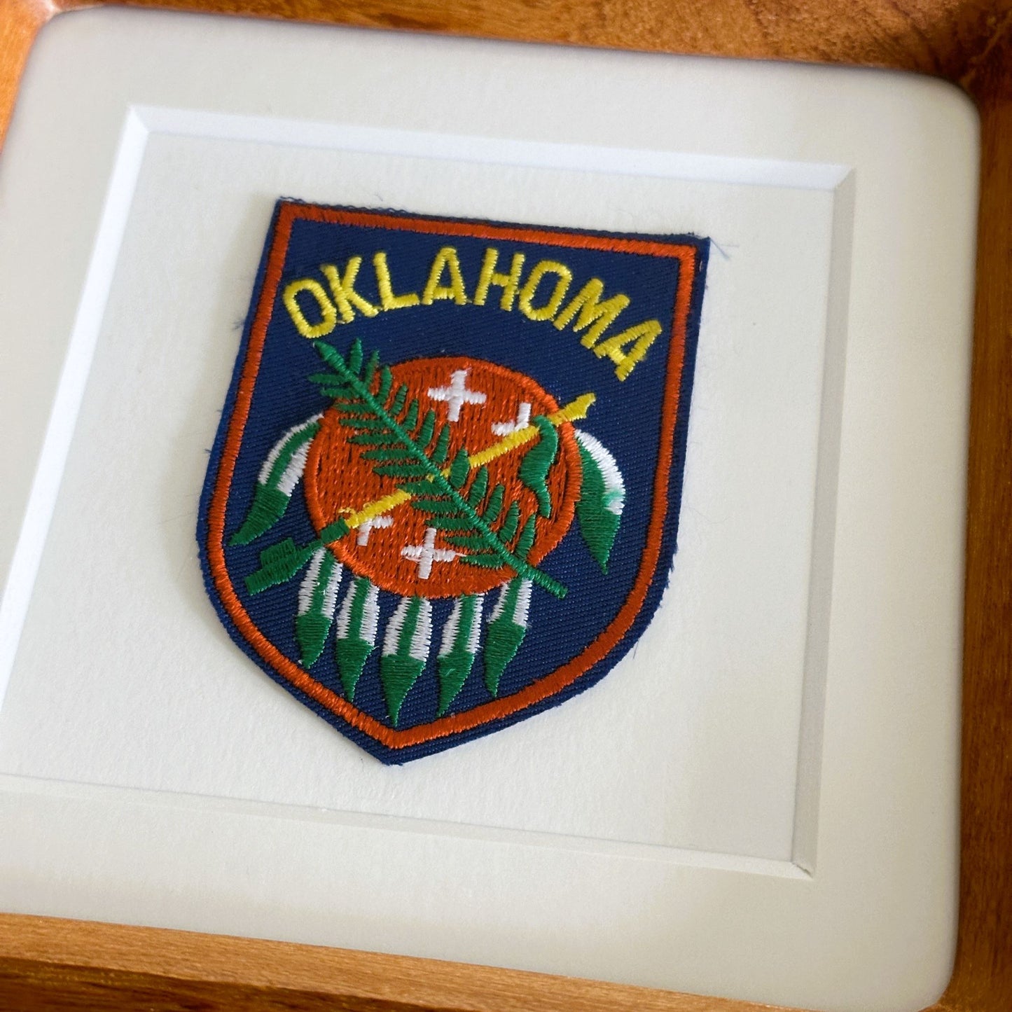 Oklahoma State Vintage Framed Travel Patch