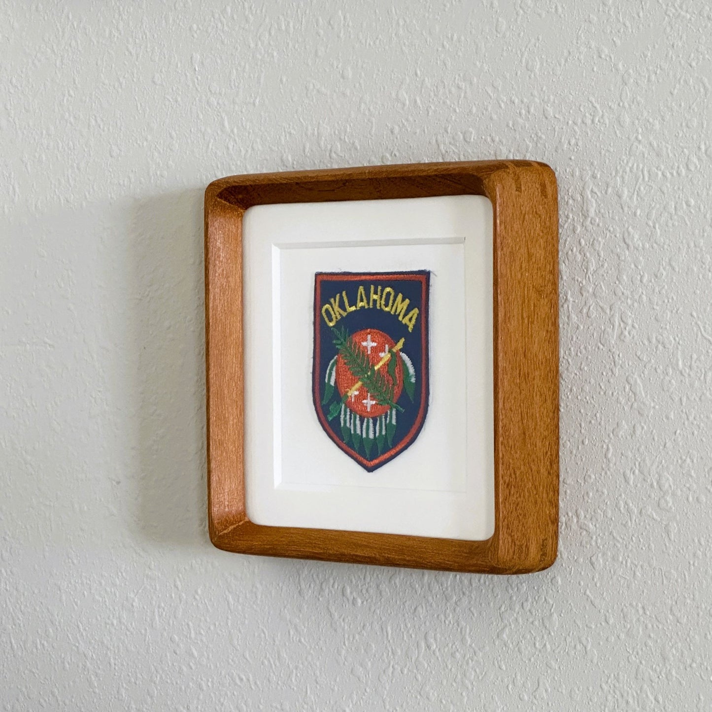Oklahoma State Vintage Framed Travel Patch