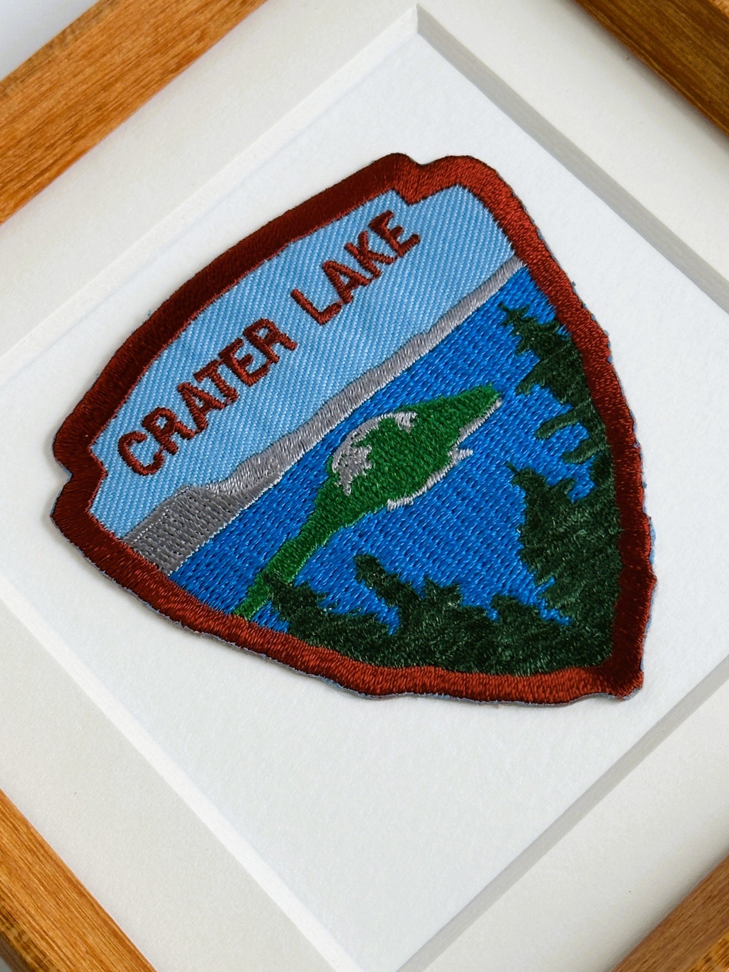 Oregon Crater Lake Vintage Framed Travel Patch