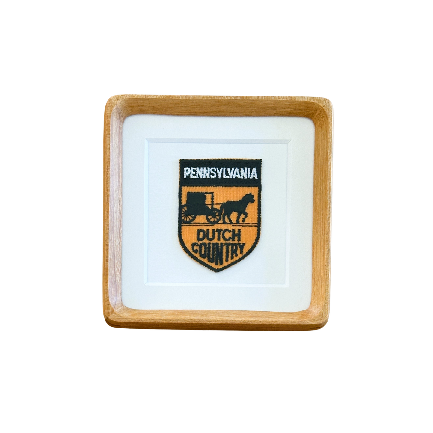 Pennsylvania Dutch Country Vintage Framed Travel Patch