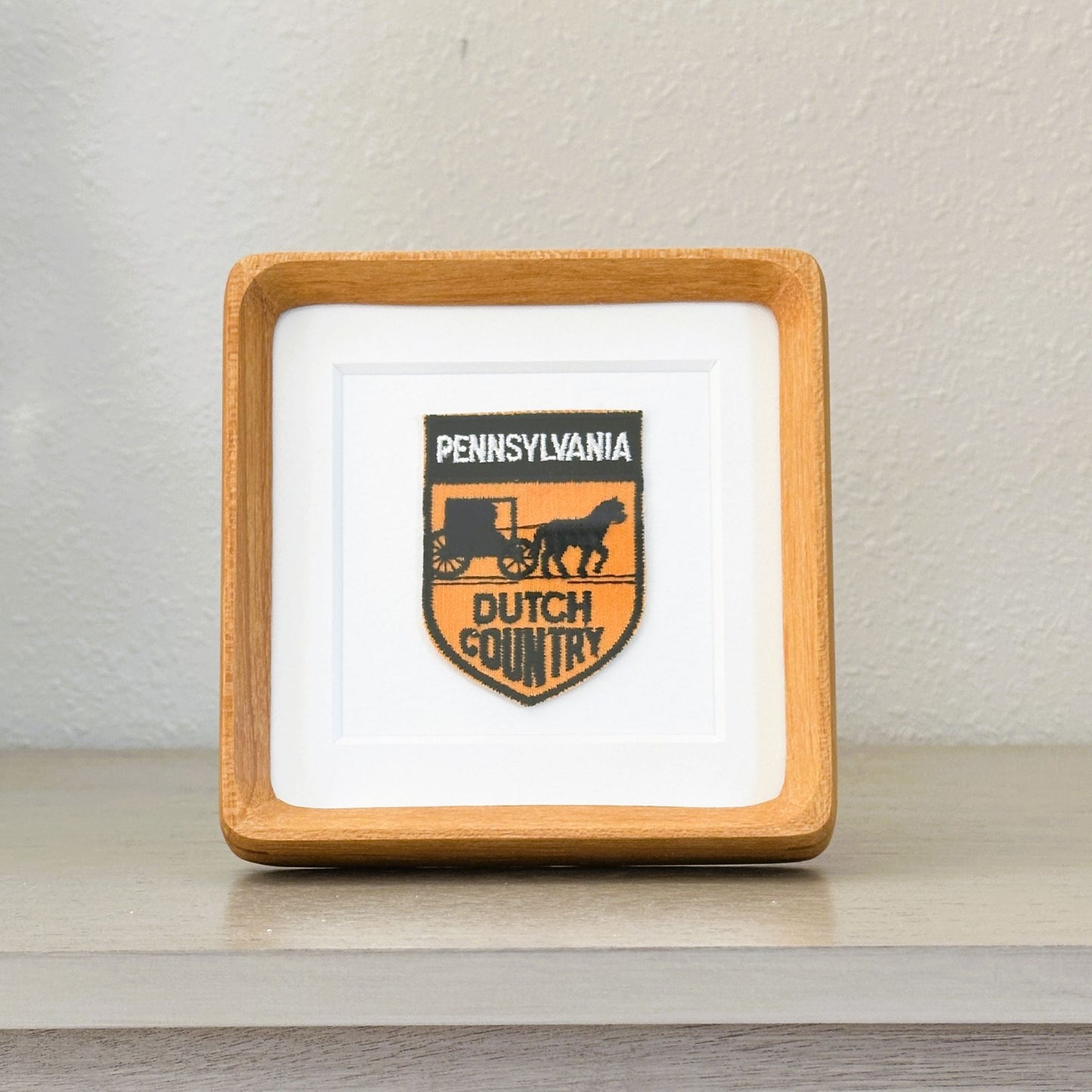 Pennsylvania Dutch Country Vintage Framed Travel Patch