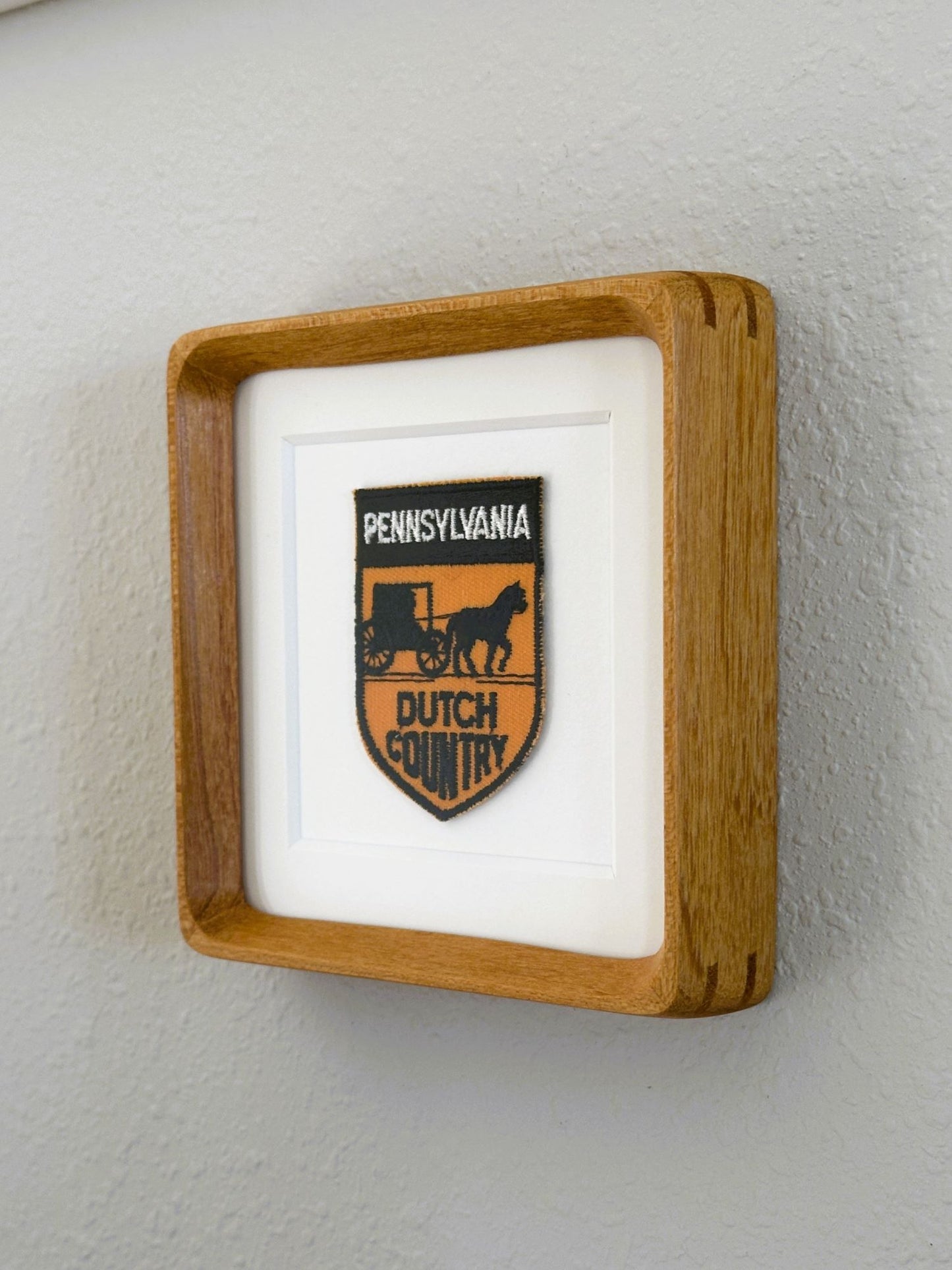 Pennsylvania Dutch Country Vintage Framed Travel Patch