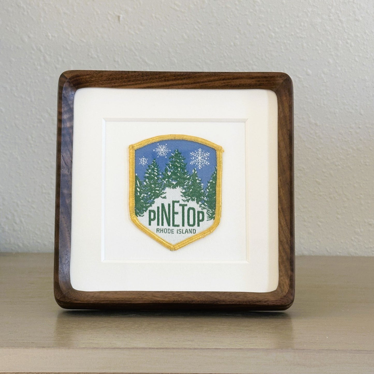Rhode Island Pinetop Framed Vintage Travel Patch