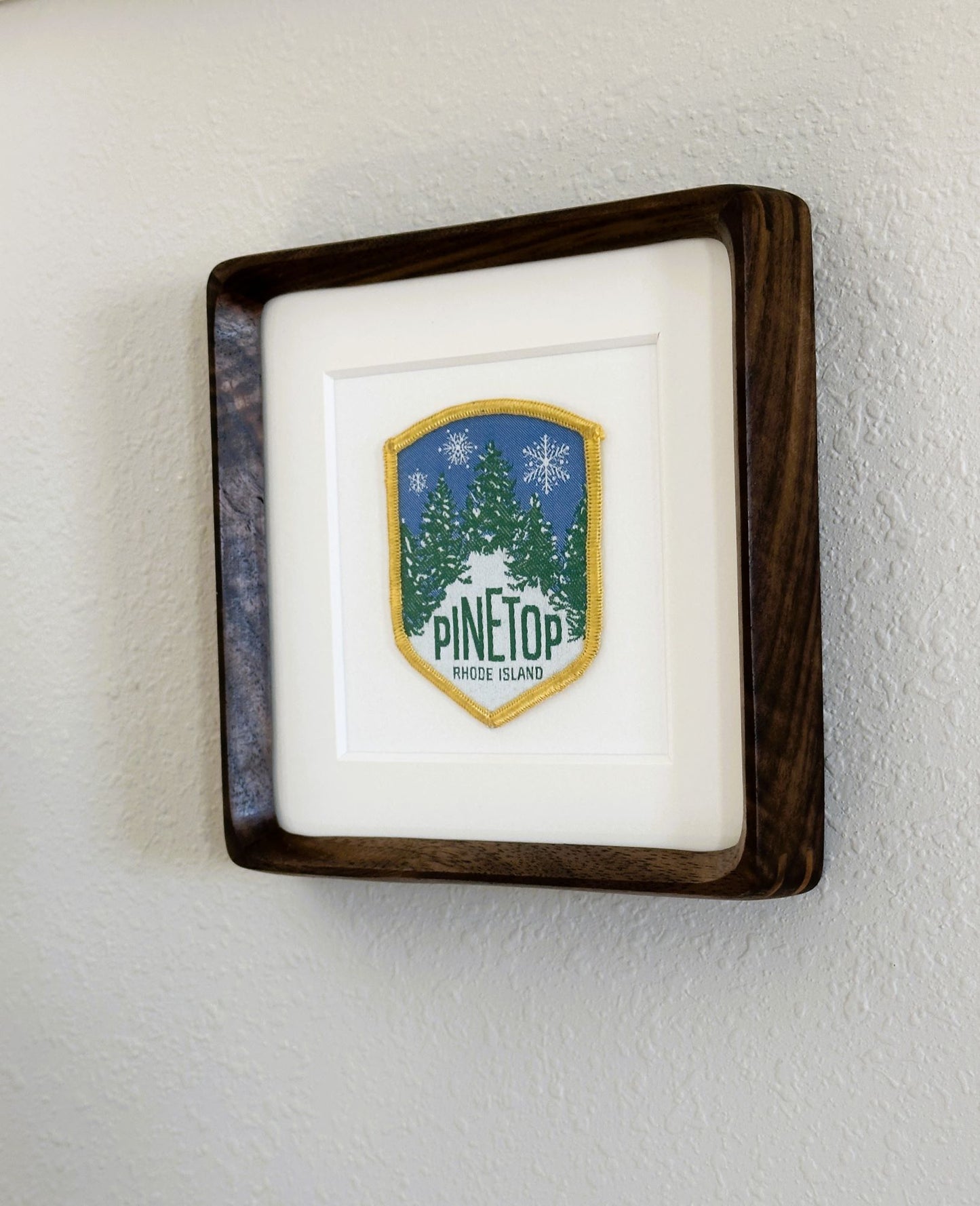 Rhode Island Pinetop Framed Vintage Travel Patch