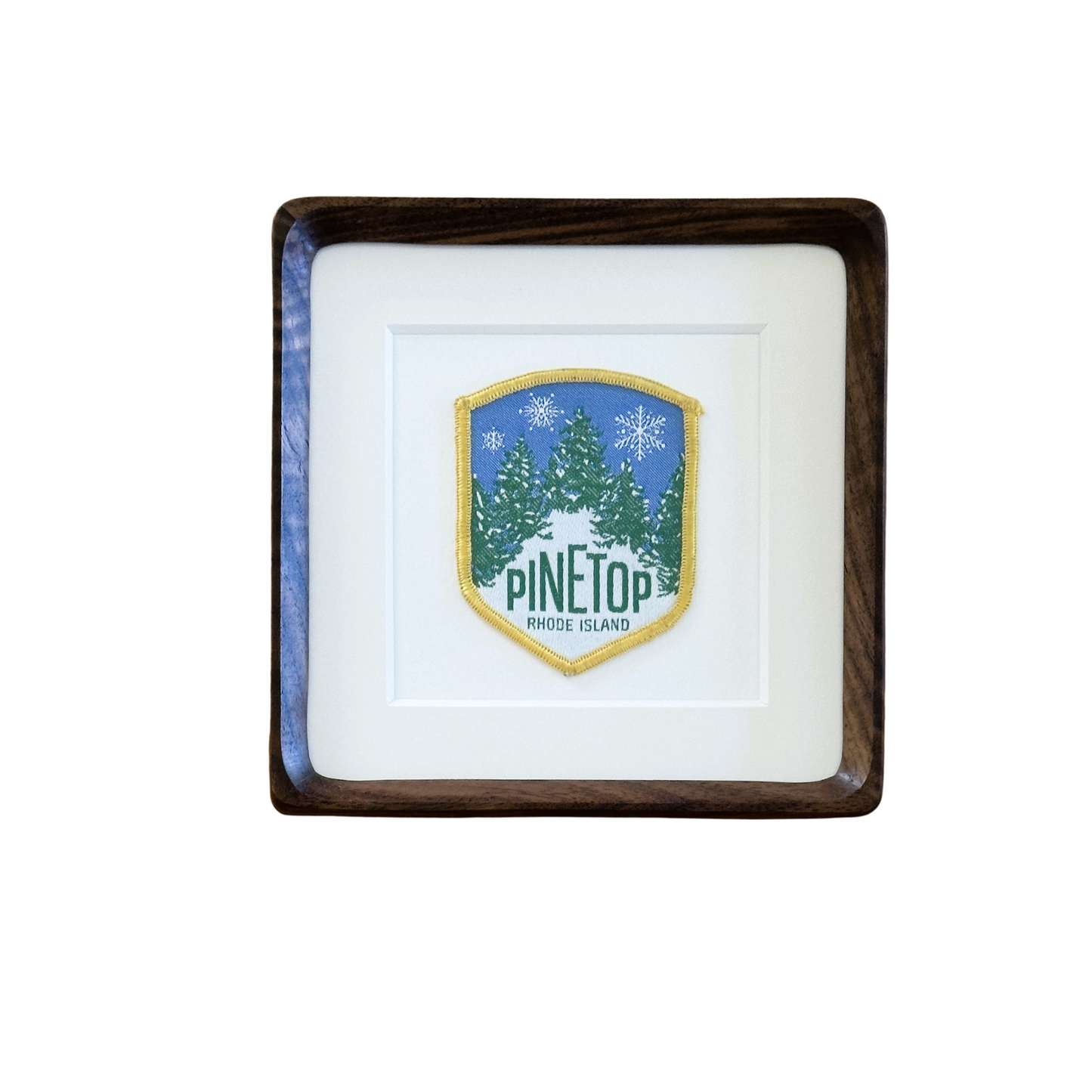 Rhode Island Pinetop Framed Vintage Travel Patch