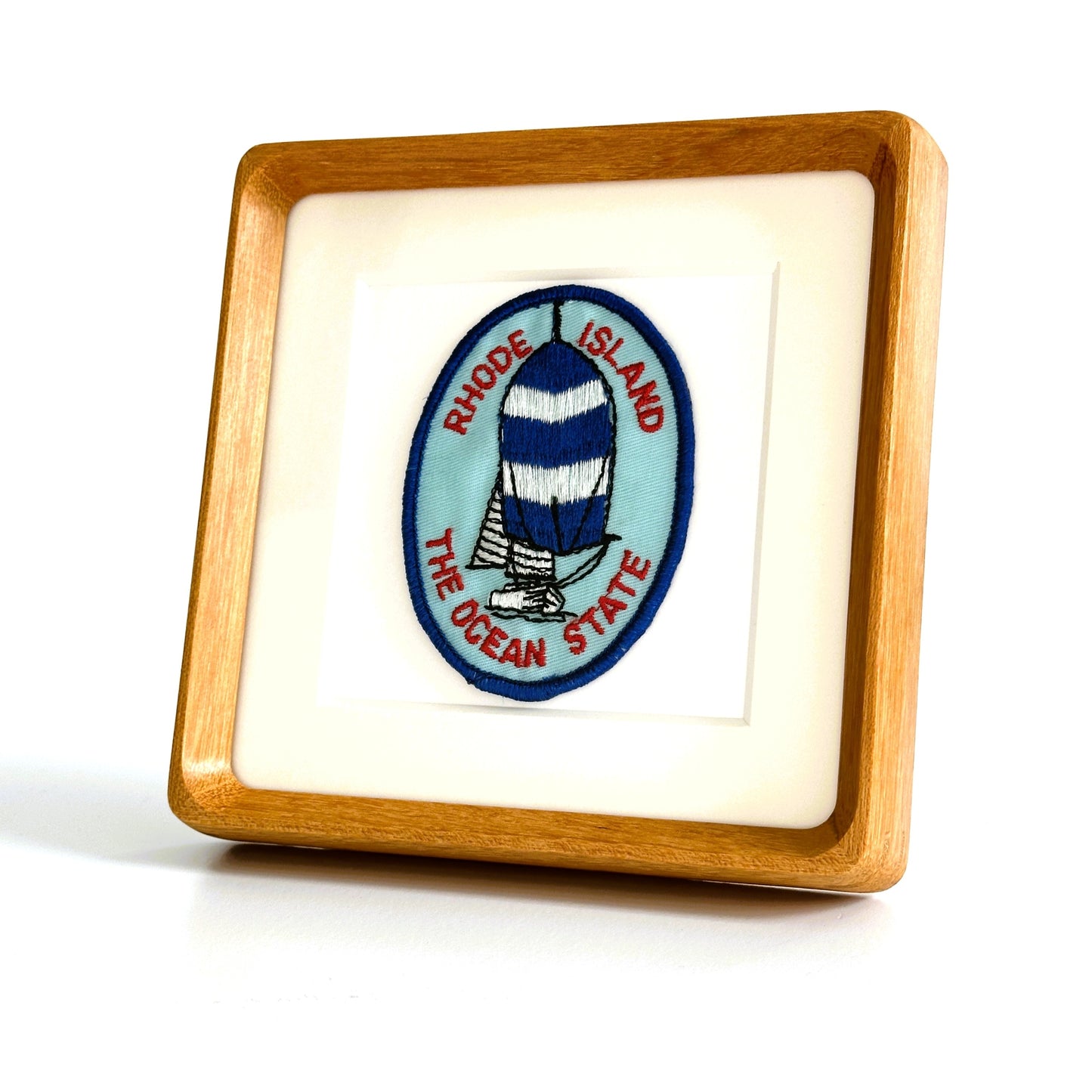 Rhode Island The Ocean State Framed Vintage Travel Patch