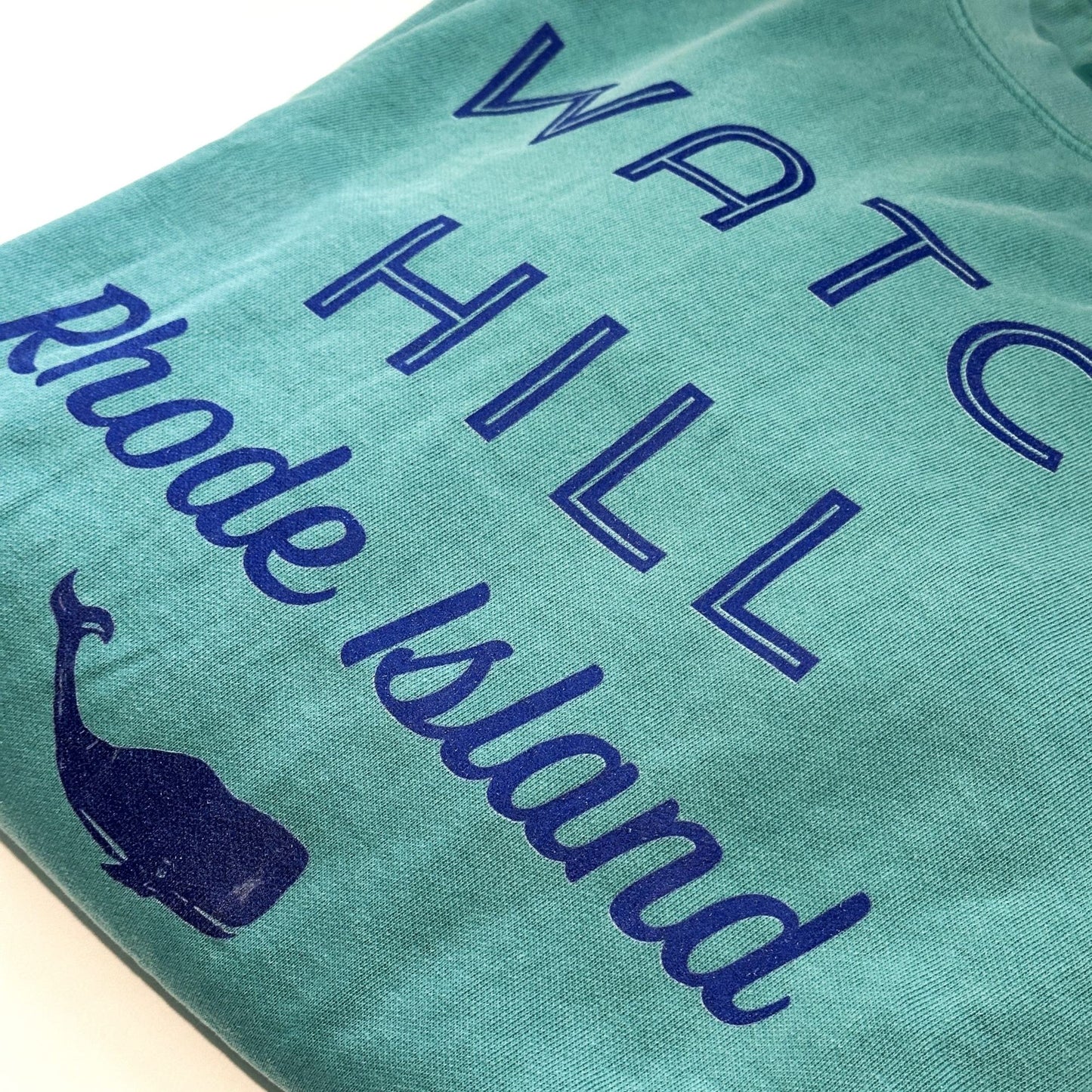 Rhode Island Watch Hill Whale Adult Unisex Sweatshirt Seafoam Green