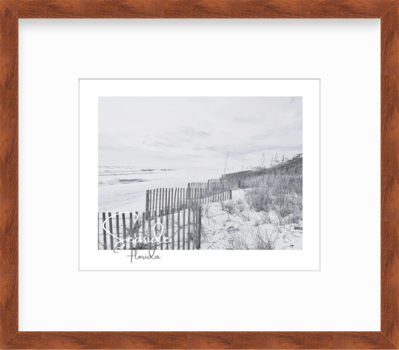 Florida Seaside Beach Fences Giclee Travel Print