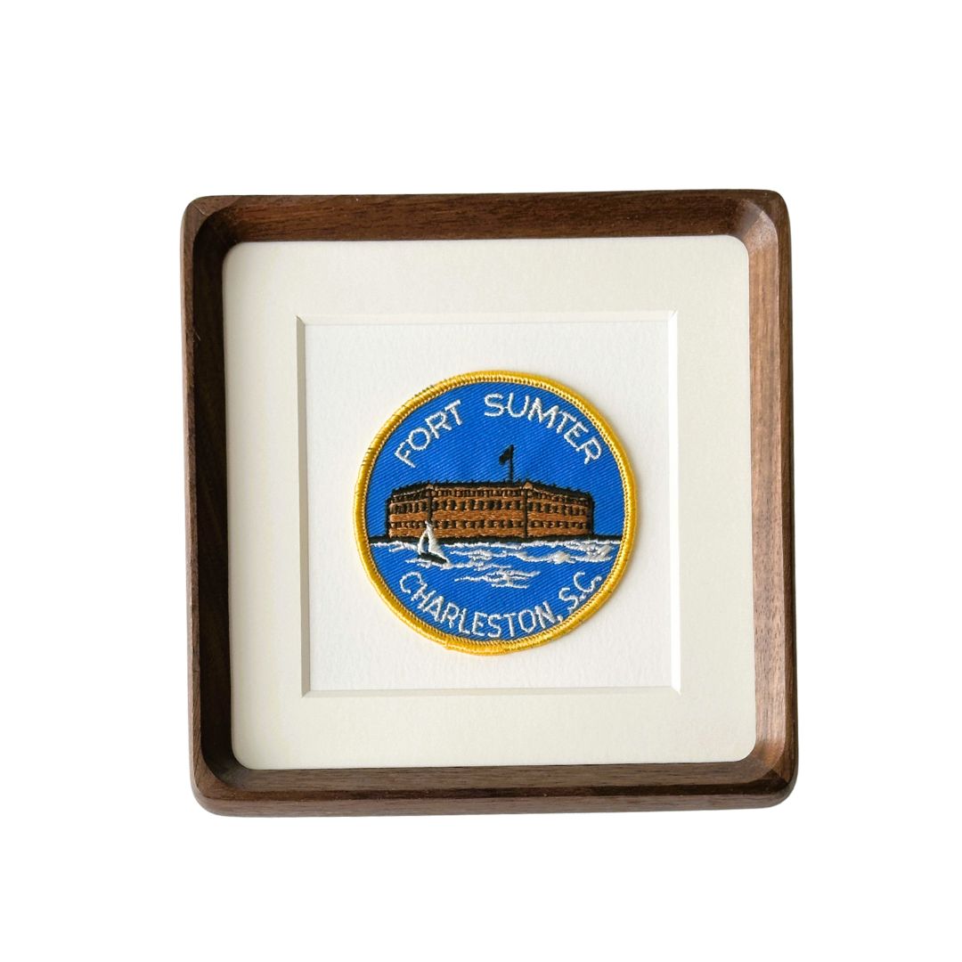 South Carolina Charleston Fort Sumter Framed Vintage Travel Patch
