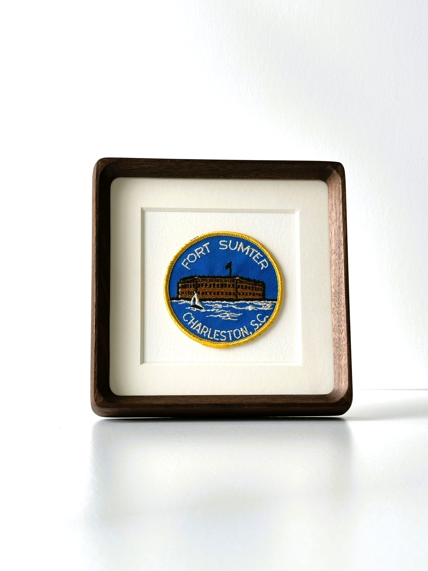 South Carolina Charleston Fort Sumter Framed Vintage Travel Patch