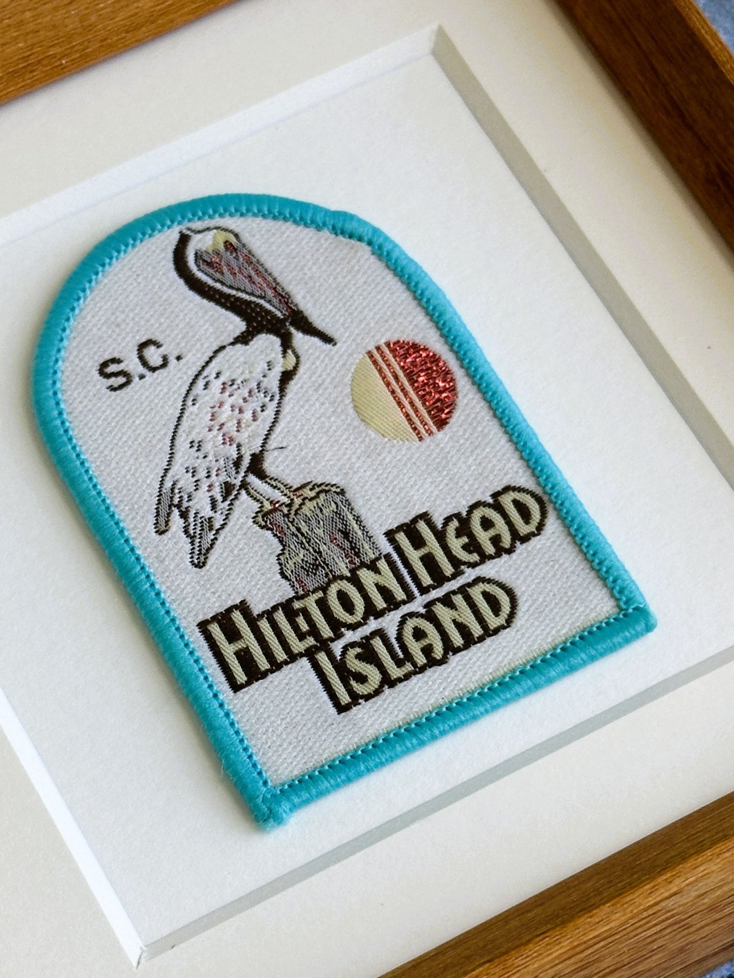 South Carolina Hilton Head Island Vintage Framed Travel Patch