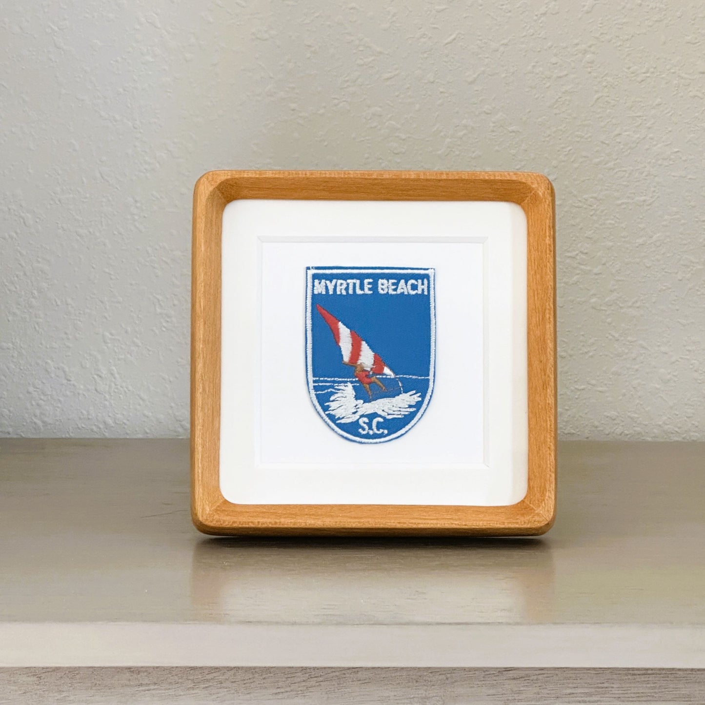 South Carolina Myrtle Beach Vintage Framed Travel Patch