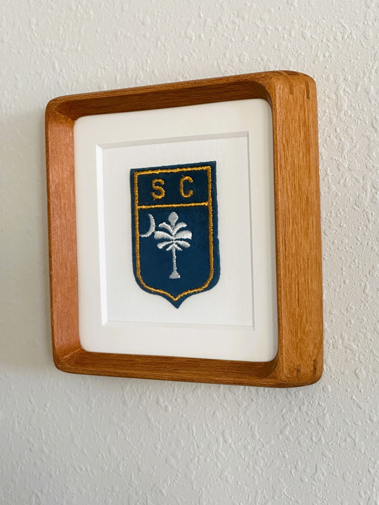 South Carolina State Palm Tree Vintage Framed Travel Patch