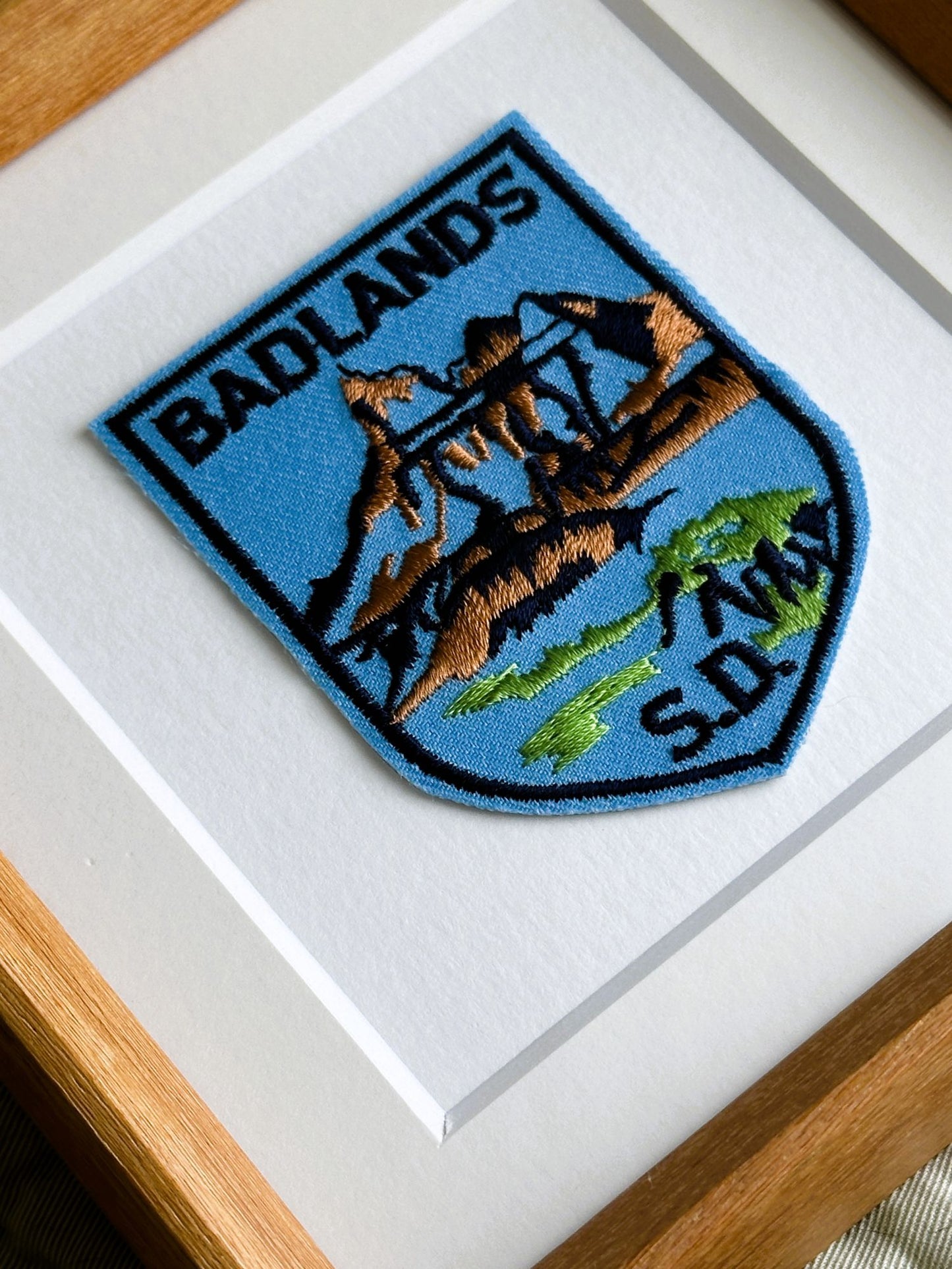South Dakota Badlands Vintage Framed Travel Patch