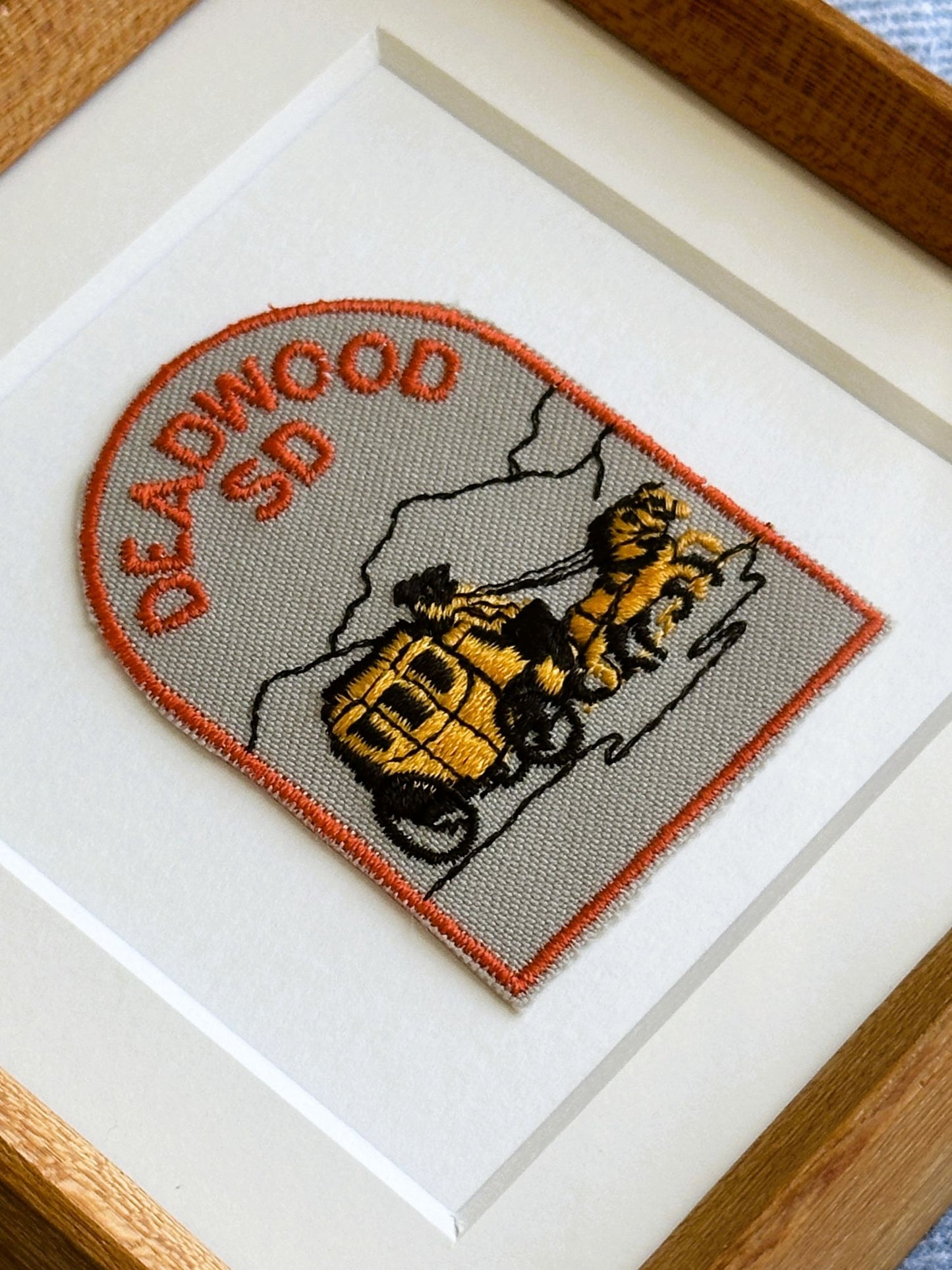 South Dakota Deadwood Vintage Framed Travel Patch