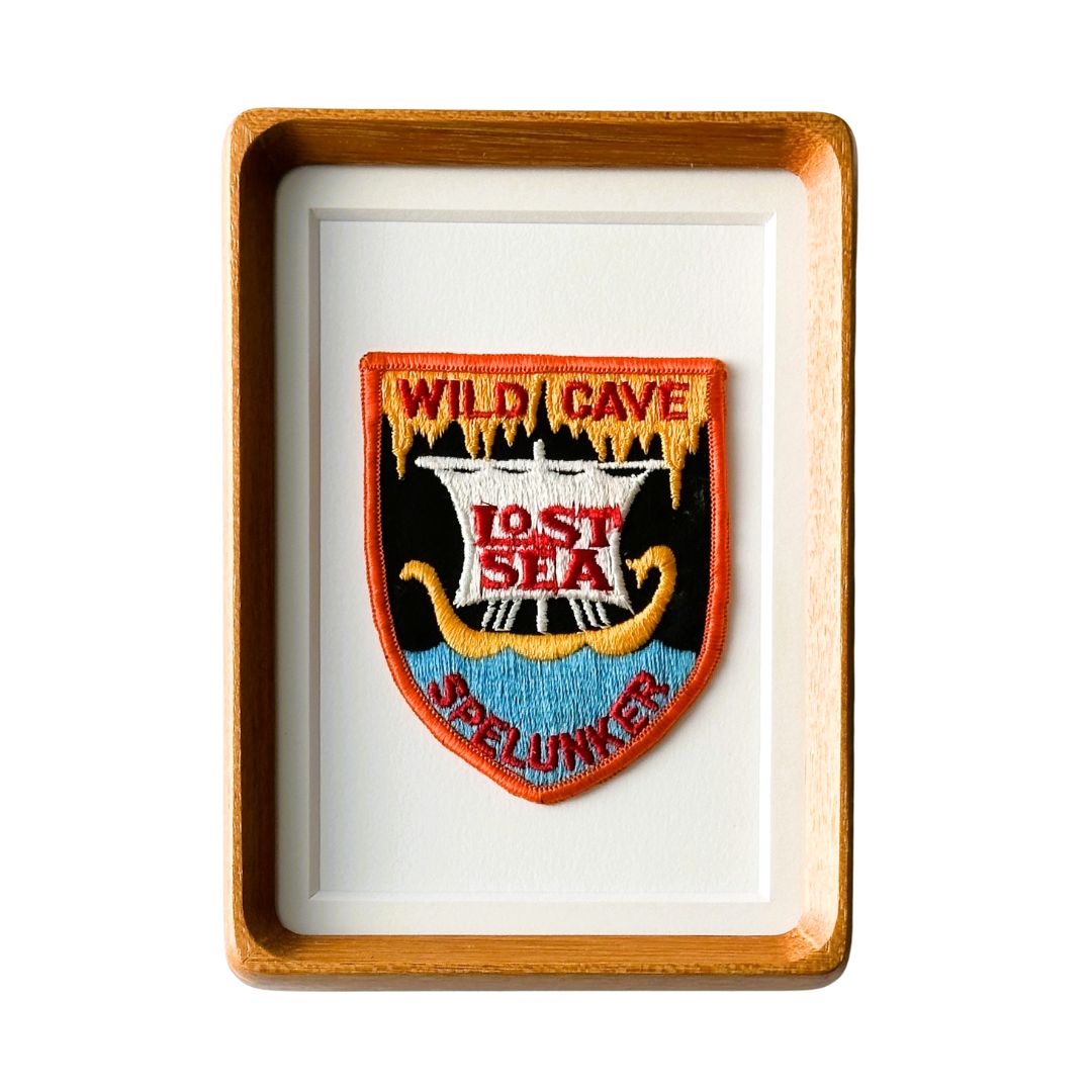 Tennessee Lost Sea Wild Cave Spelunker Vintage Framed Travel Patch