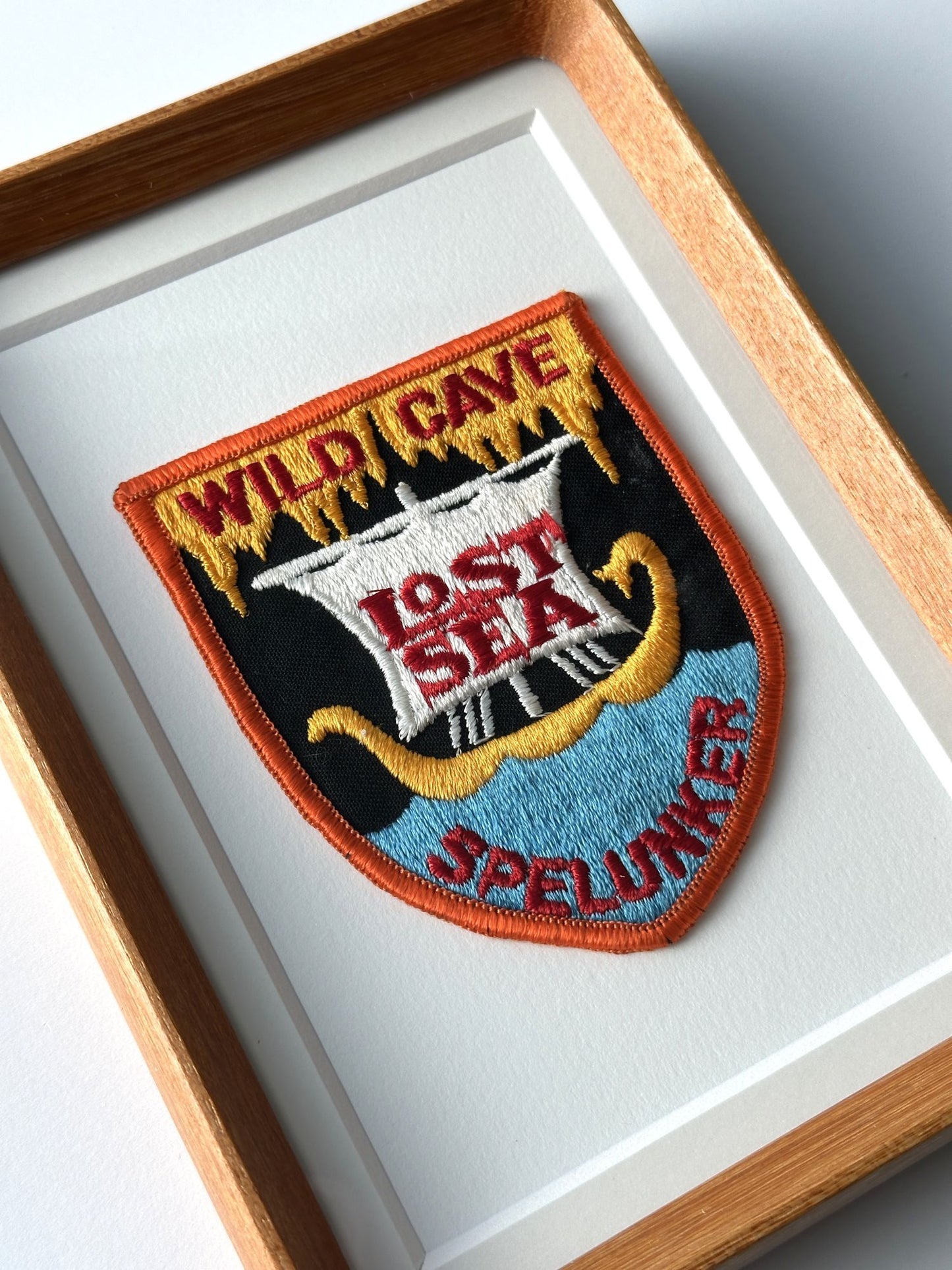 Tennessee Lost Sea Wild Cave Spelunker Vintage Framed Travel Patch