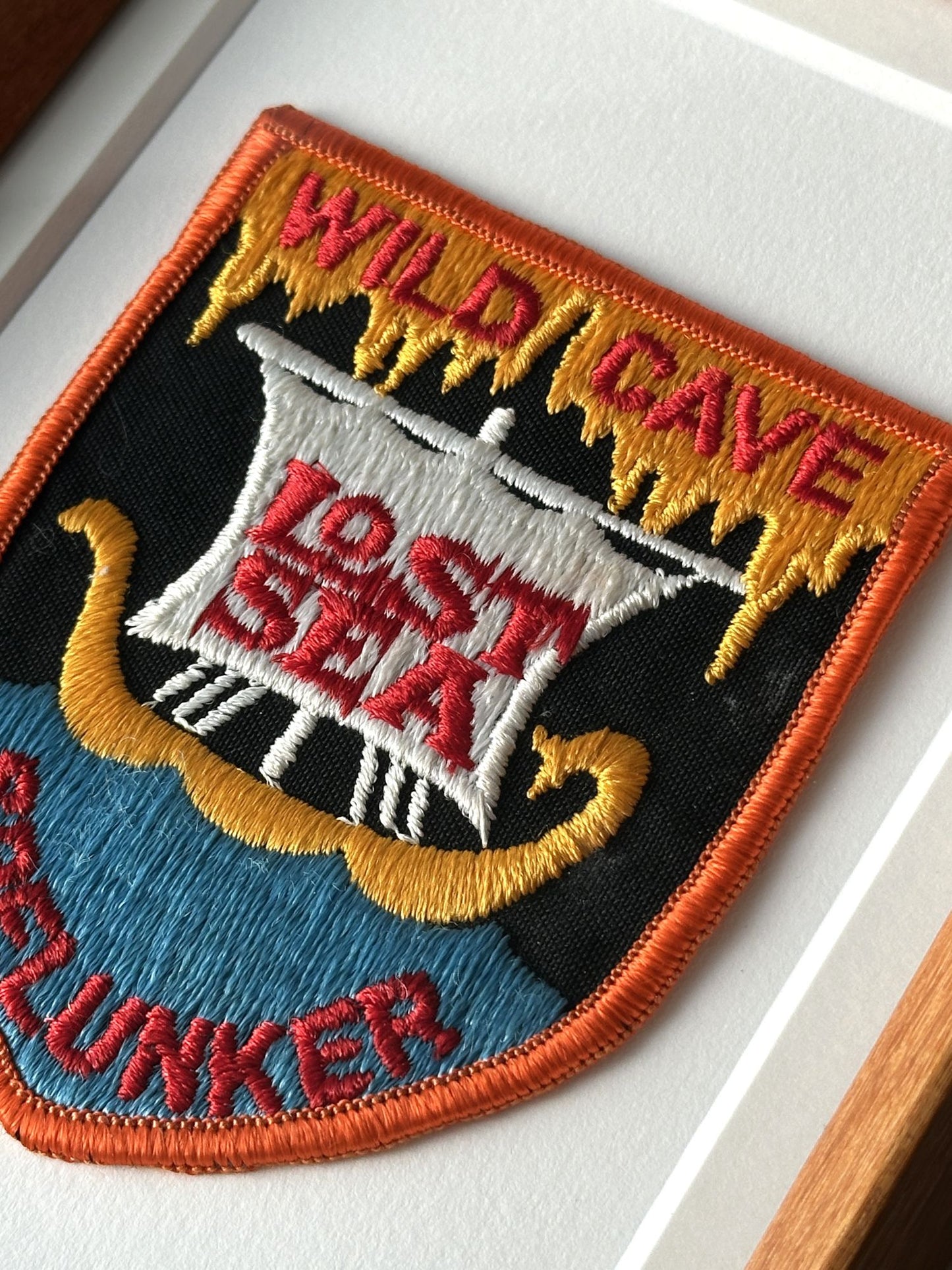 Tennessee Lost Sea Wild Cave Spelunker Vintage Framed Travel Patch