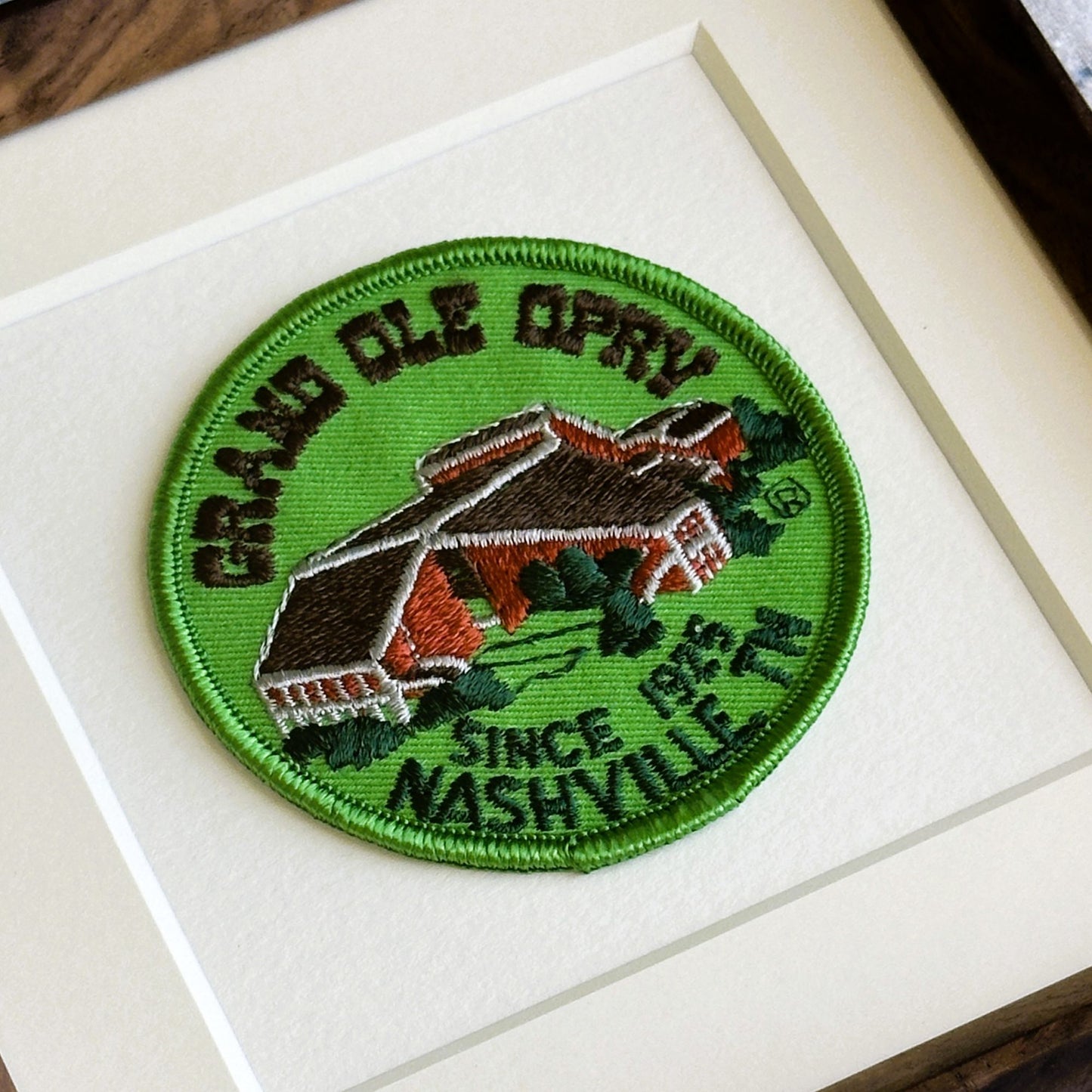 Tennessee Nashville Grand Ole Opry Framed Vintage Travel Patch