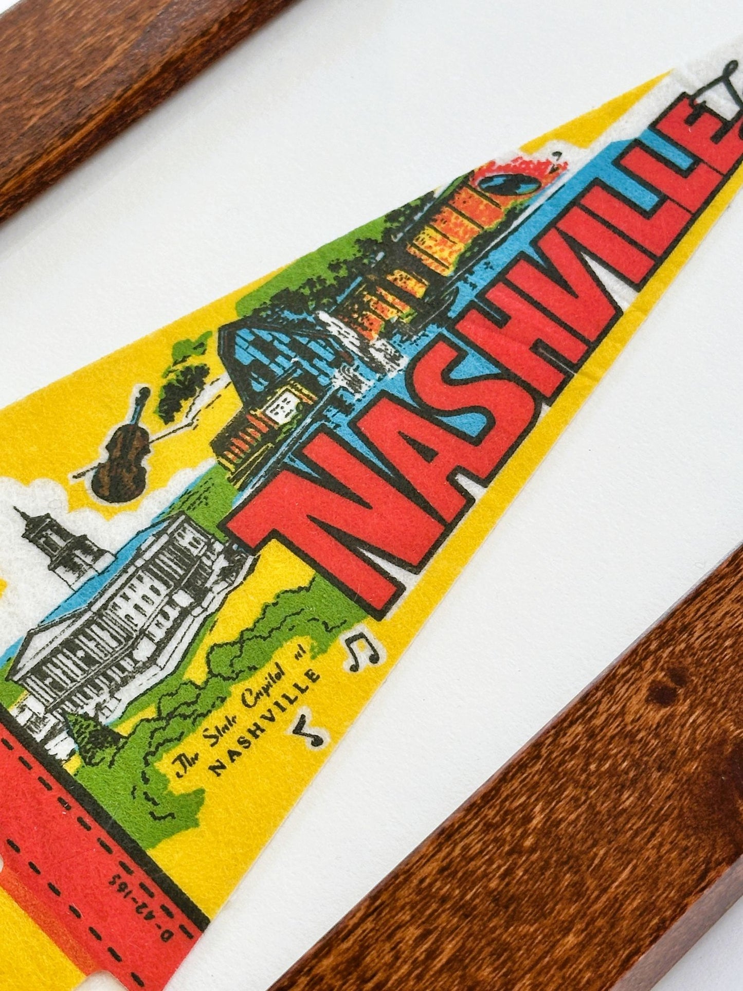 Tennessee Nashville Framed Vintage Pennant
