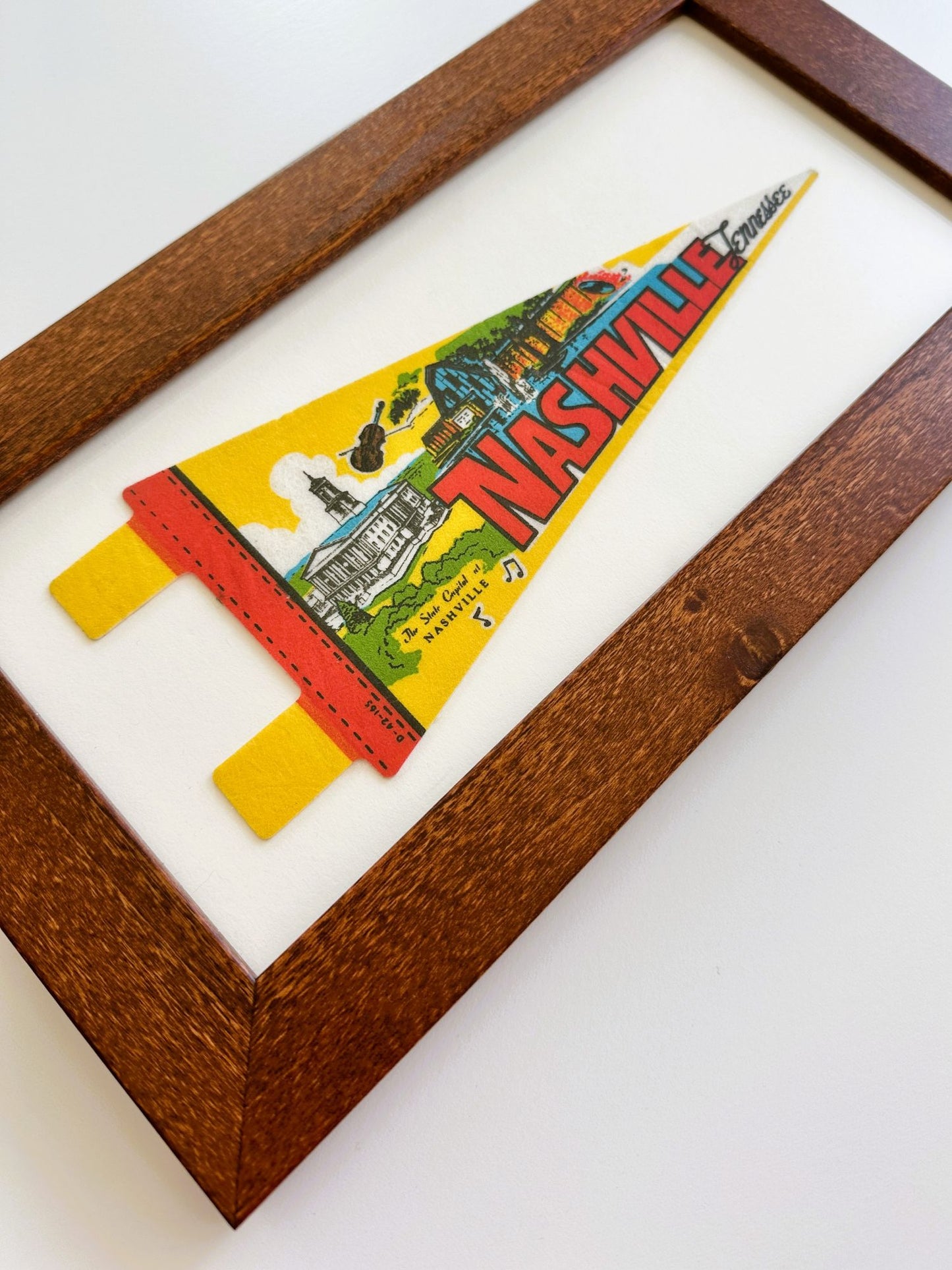 Tennessee Nashville Framed Vintage Pennant