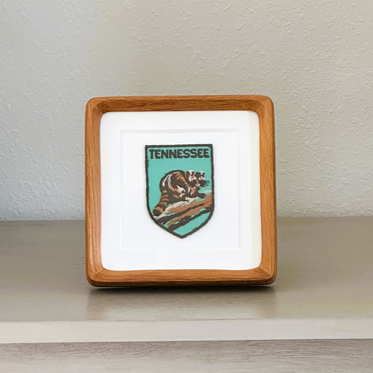 Tennessee Raccoon Vintage Framed Travel Patch