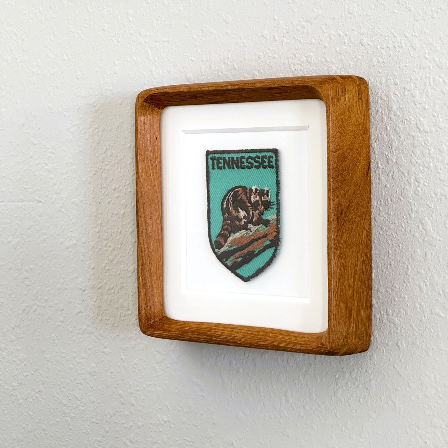 Tennessee Raccoon Vintage Framed Travel Patch
