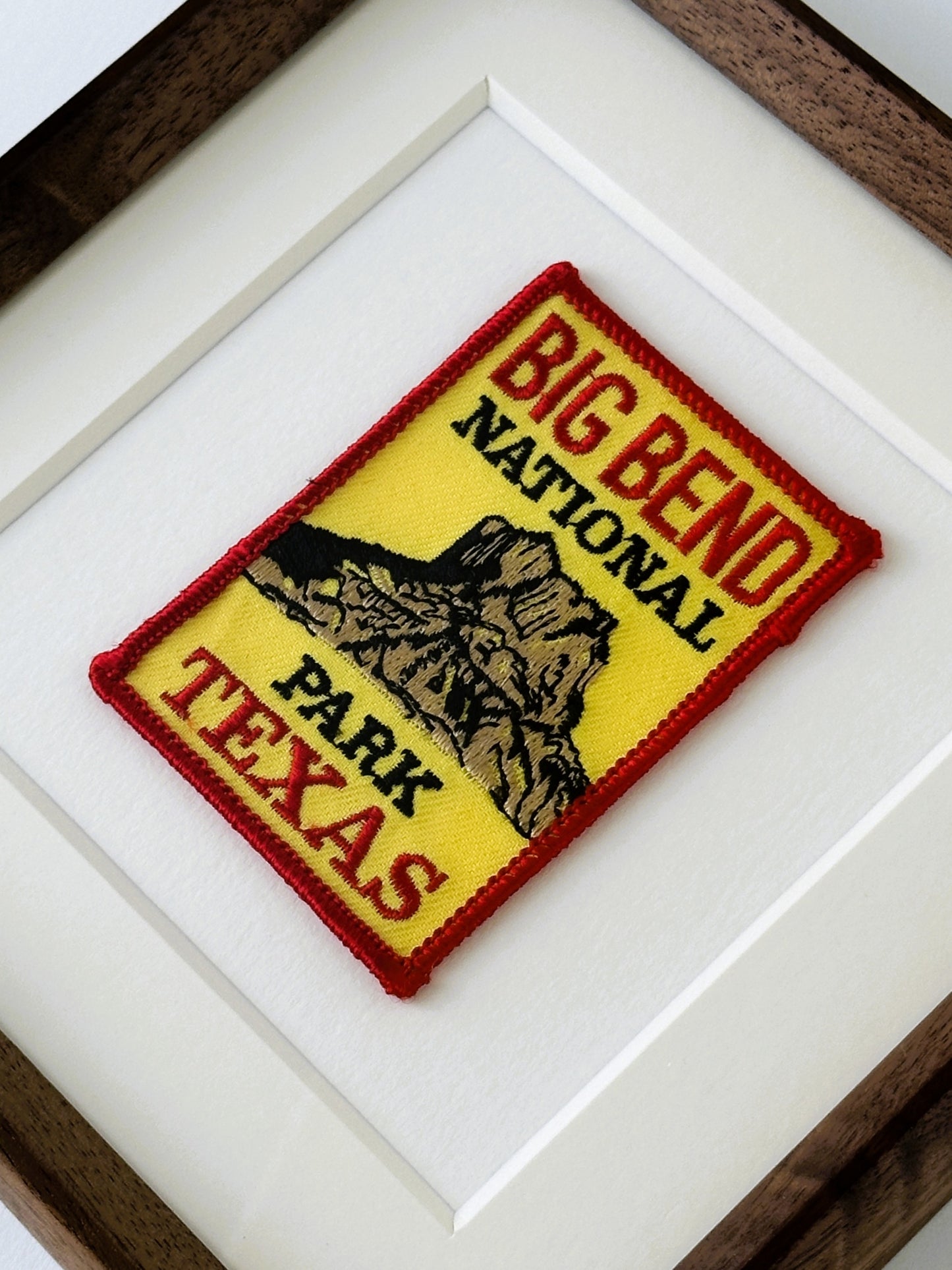 Texas Big Bend National Park Framed Vintage Travel Patch
