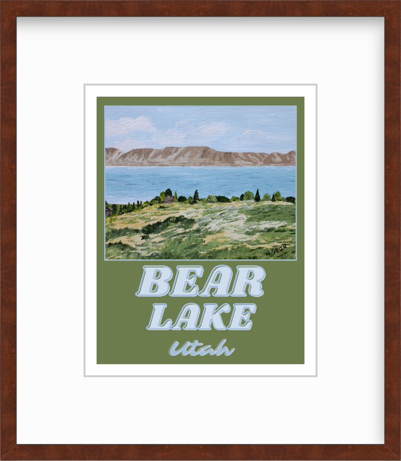 Utah Bear Lake Painting Giclee Travel Style Art Print