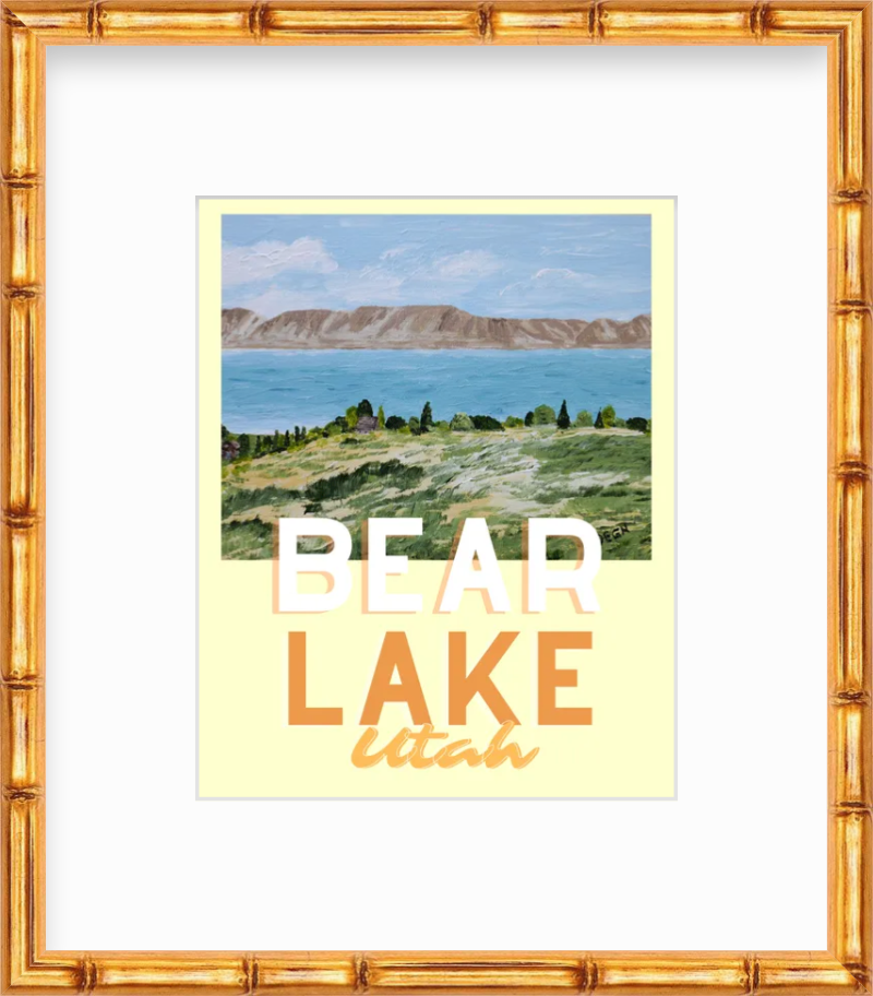 Utah Bear Lake Painting Giclee Travel Style Art Print