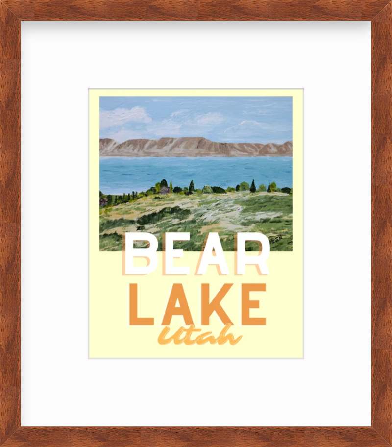 Utah Bear Lake Painting Giclee Travel Style Art Print