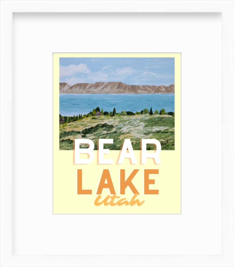 Utah Bear Lake Painting Giclee Travel Style Art Print