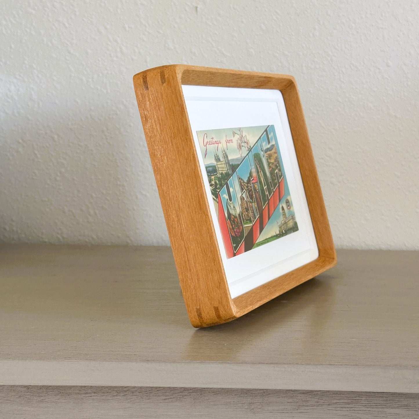 Utah Vintage Framed Postcard, Greetings from Utah