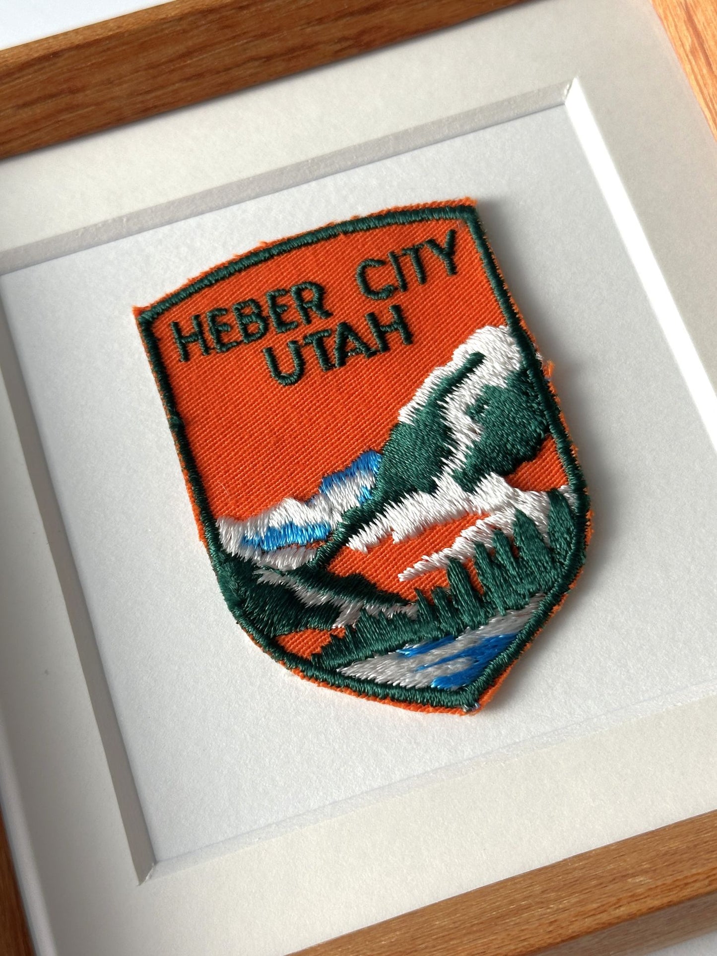 Utah Heber City Vintage Patch Wood Framed