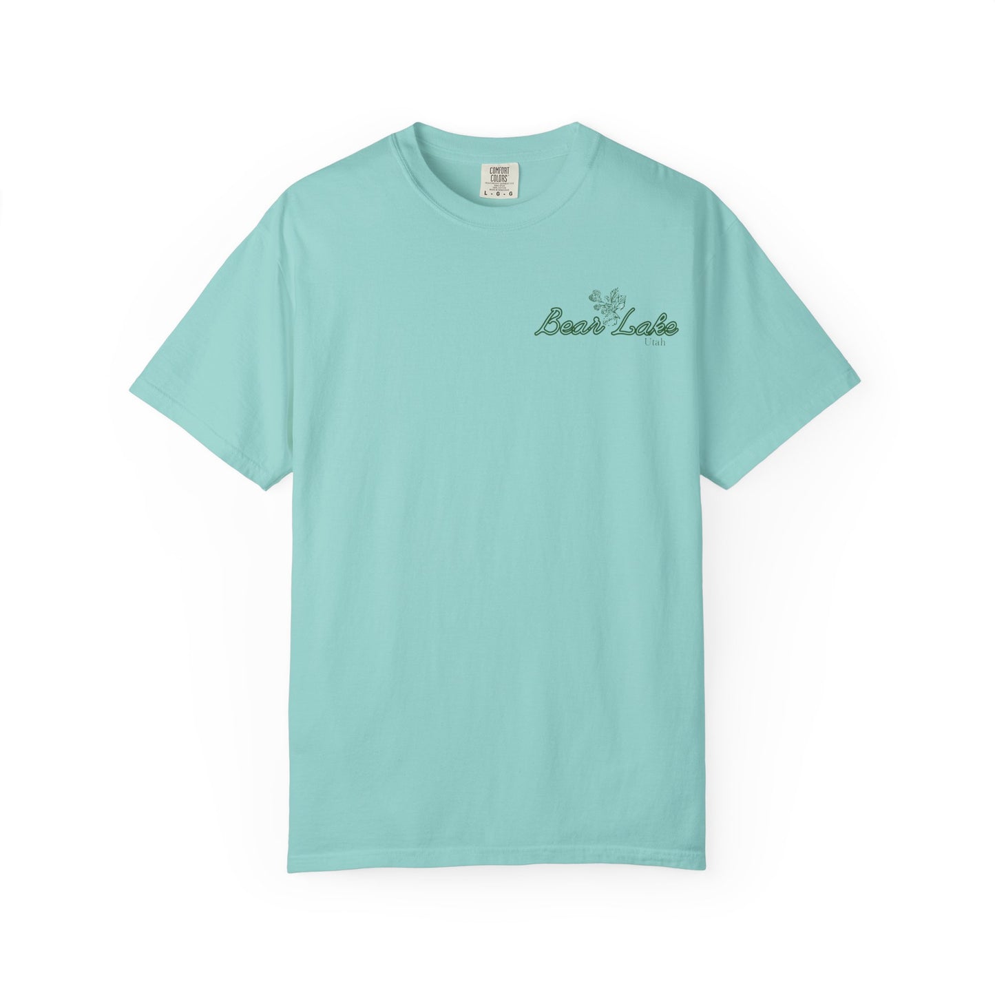 Utah Bear Lake Raspberries Adult Unisex T-Shirt Mint Blue Green
