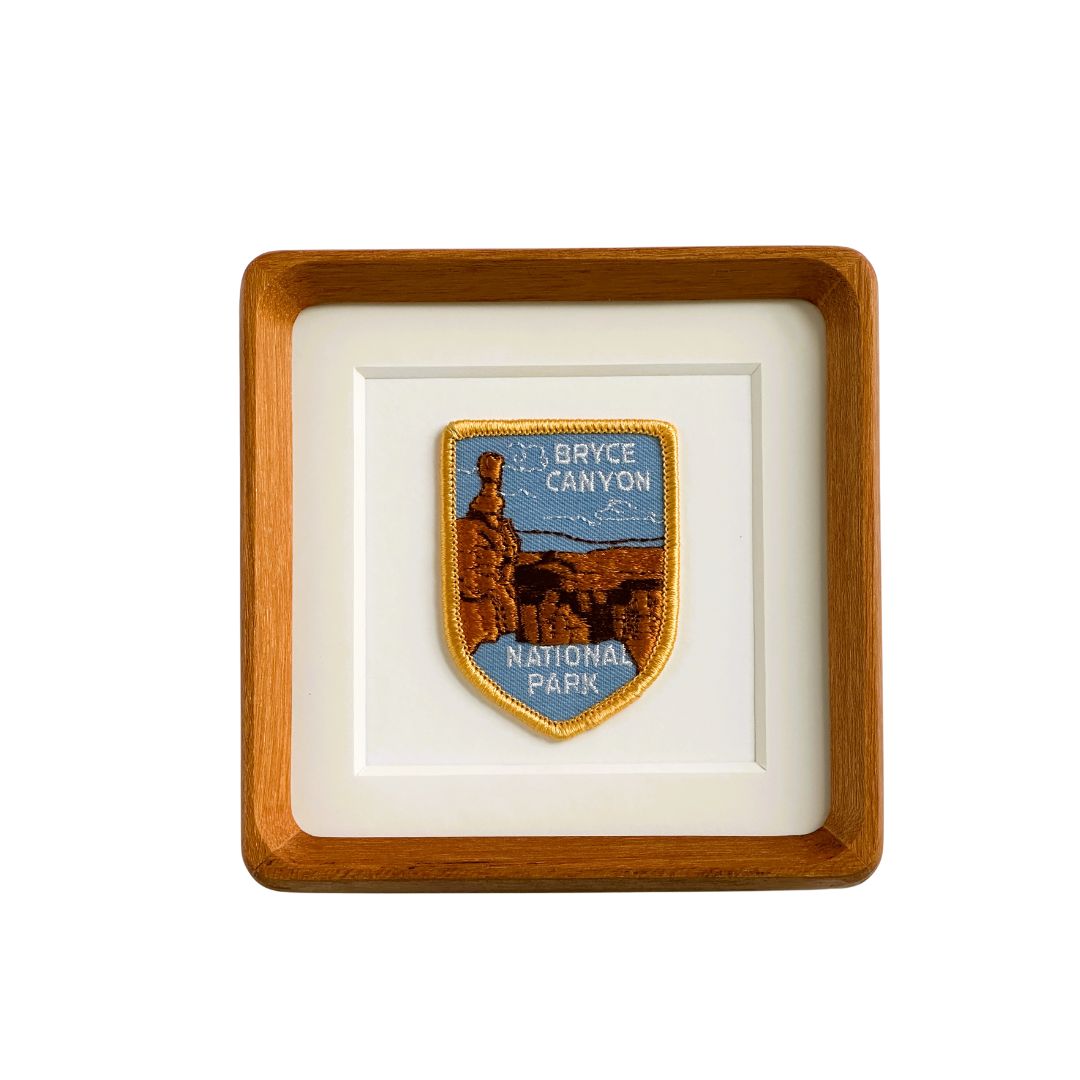 Utah Bryce Canyon National Park Vintage Patch Wood Framed