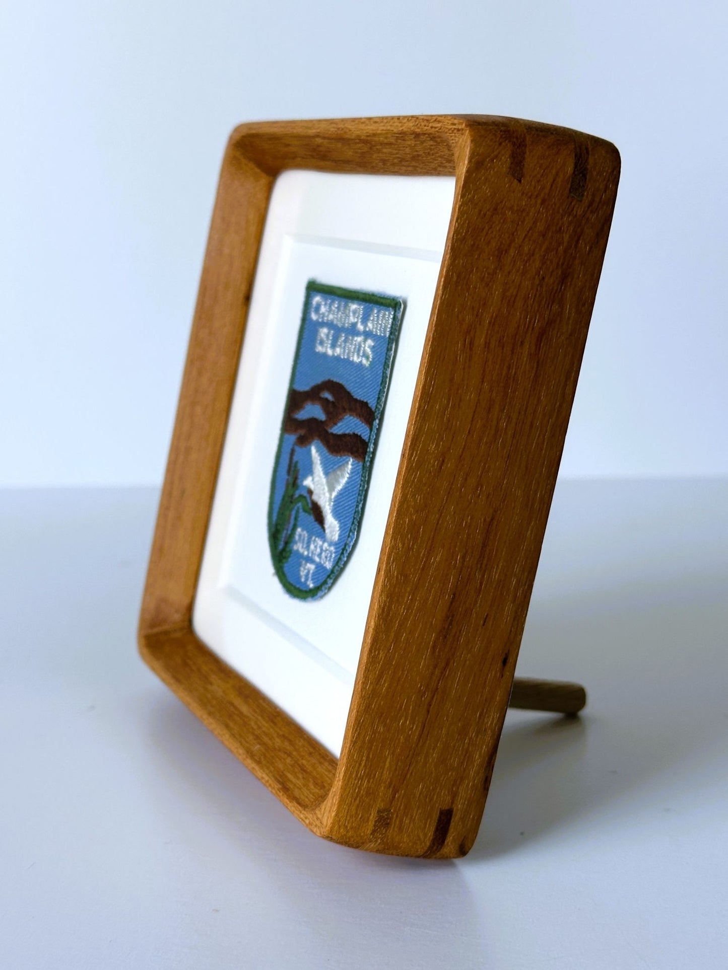 Vermont Lake Champlain Islands South Hero Vintage Patch Wood Framed