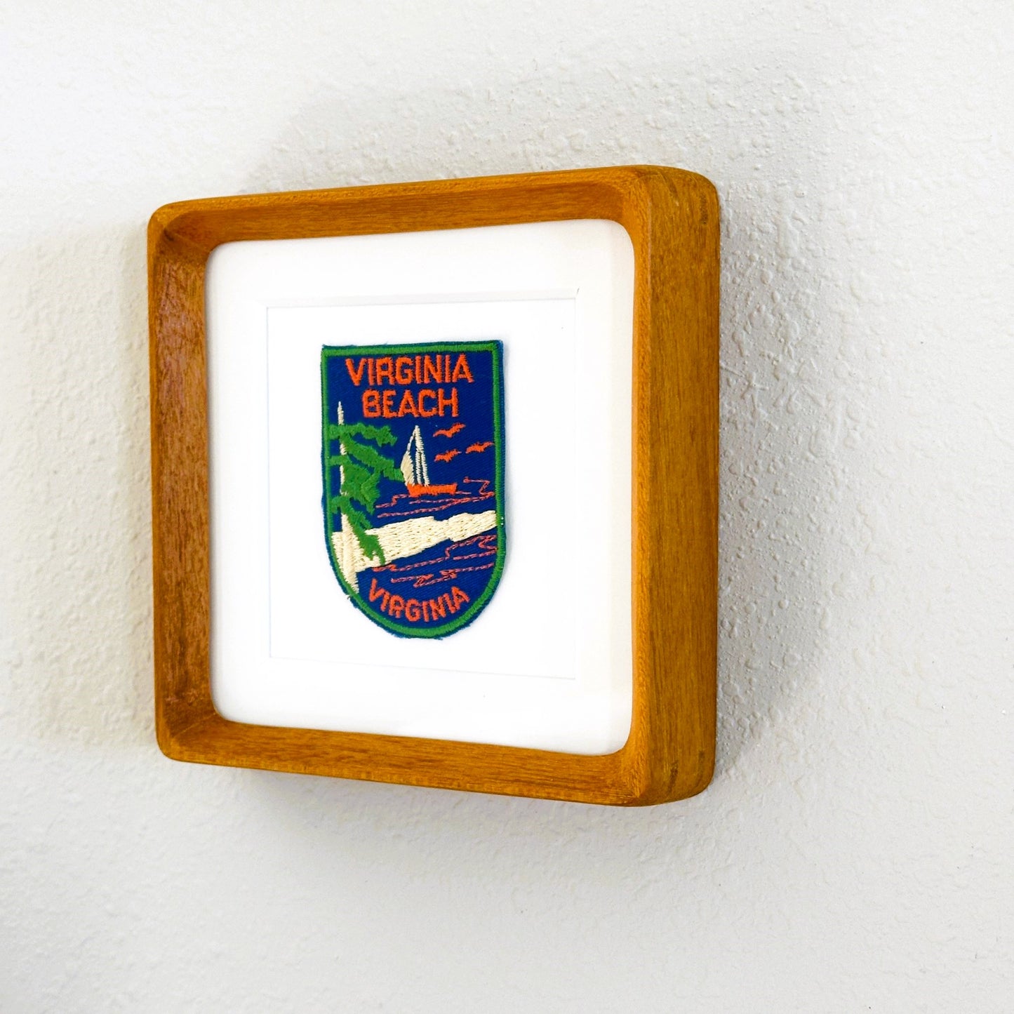 Virginia Beach Virginia Vintage Framed Travel Patch