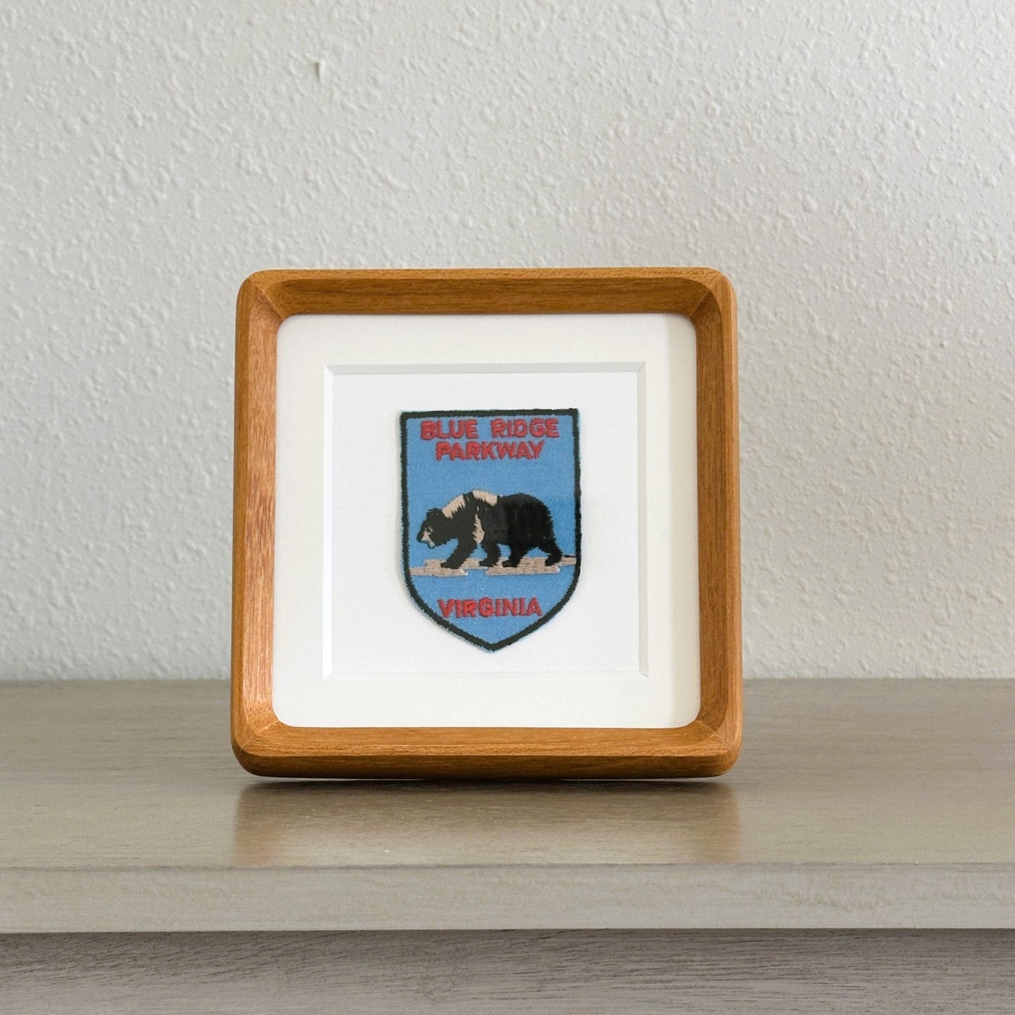 Virginia Blue Ridge Parkway Bear Vintage Framed Travel Patch
