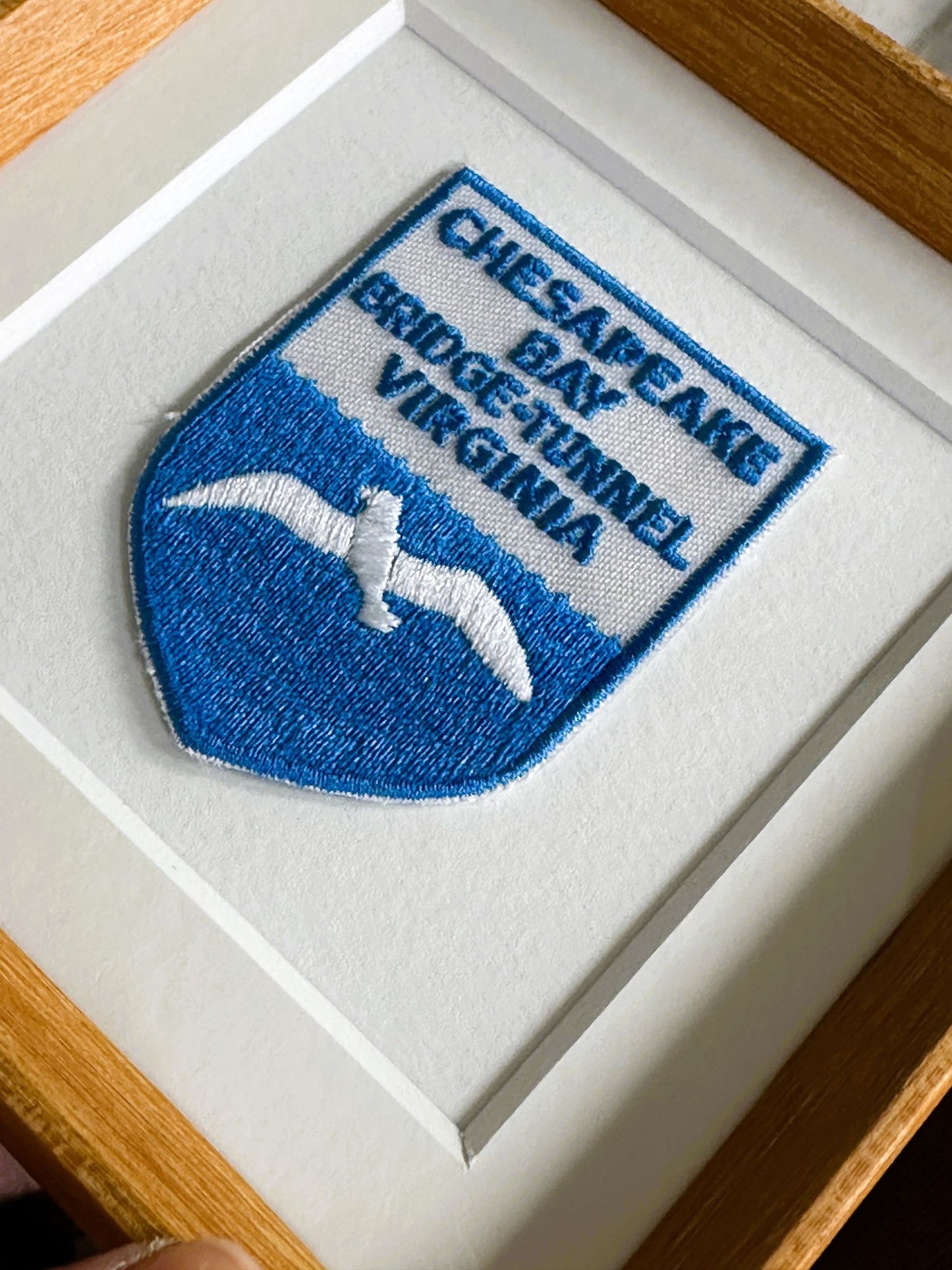 Virginia Chesapeake Bay Bridge Tunnel Vintage Framed Travel Patch