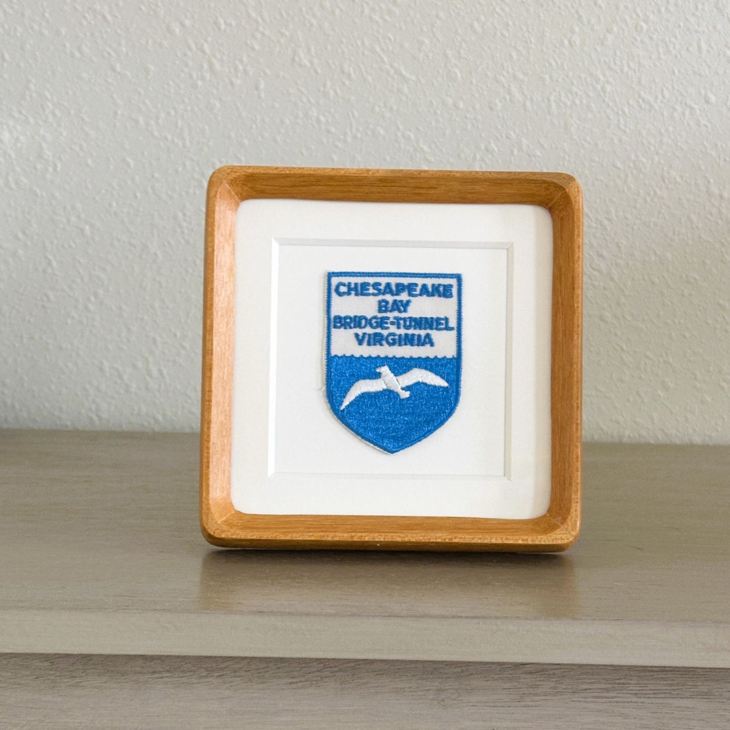 Virginia Chesapeake Bay Bridge Tunnel Vintage Framed Travel Patch