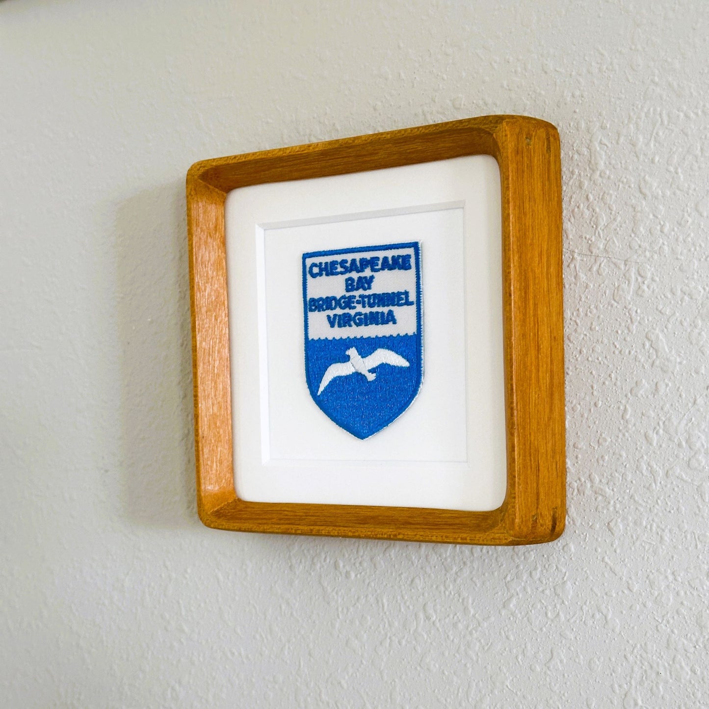 Virginia Chesapeake Bay Bridge Tunnel Vintage Framed Travel Patch