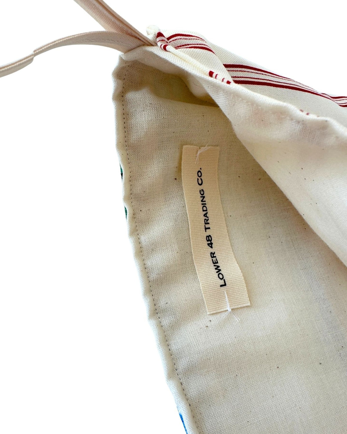 Virginia Mount Vernon Historic George Washington's Porch Vintage Hand Printed Linen Freshly Sewn Stocking