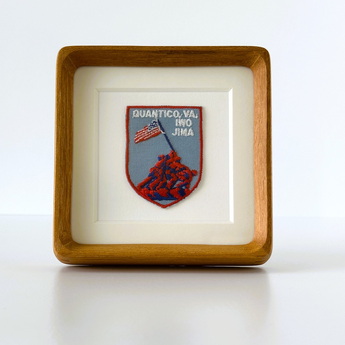 Virginia Quantico Iwo Jima Memorial Vintage Framed Travel Patch